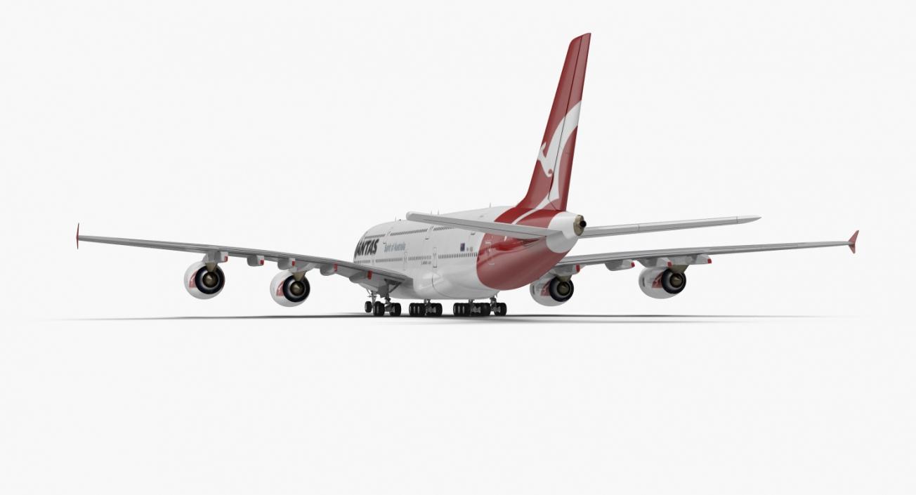 3D Airbus A380-1000 Qantas model
